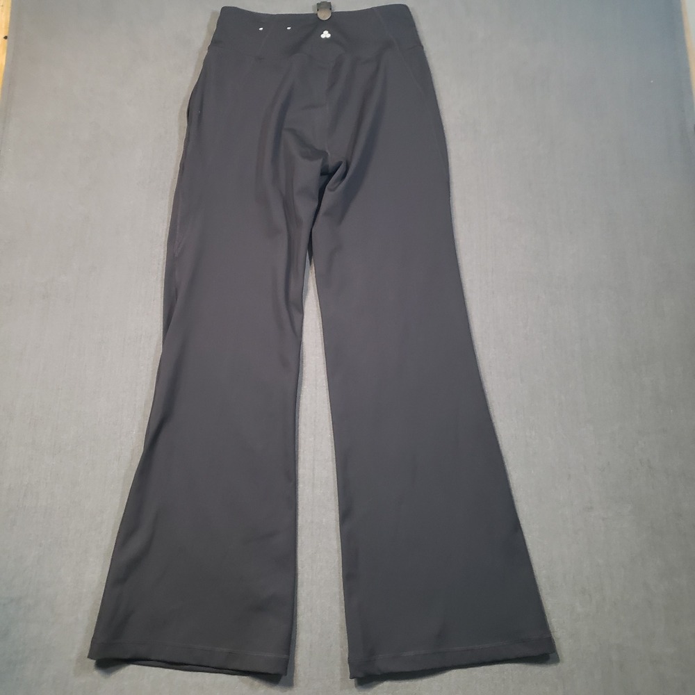 Tek Gear Ultrasstretch Yoga Pants Womens Medium Black Wide Leg High Rise Pockets